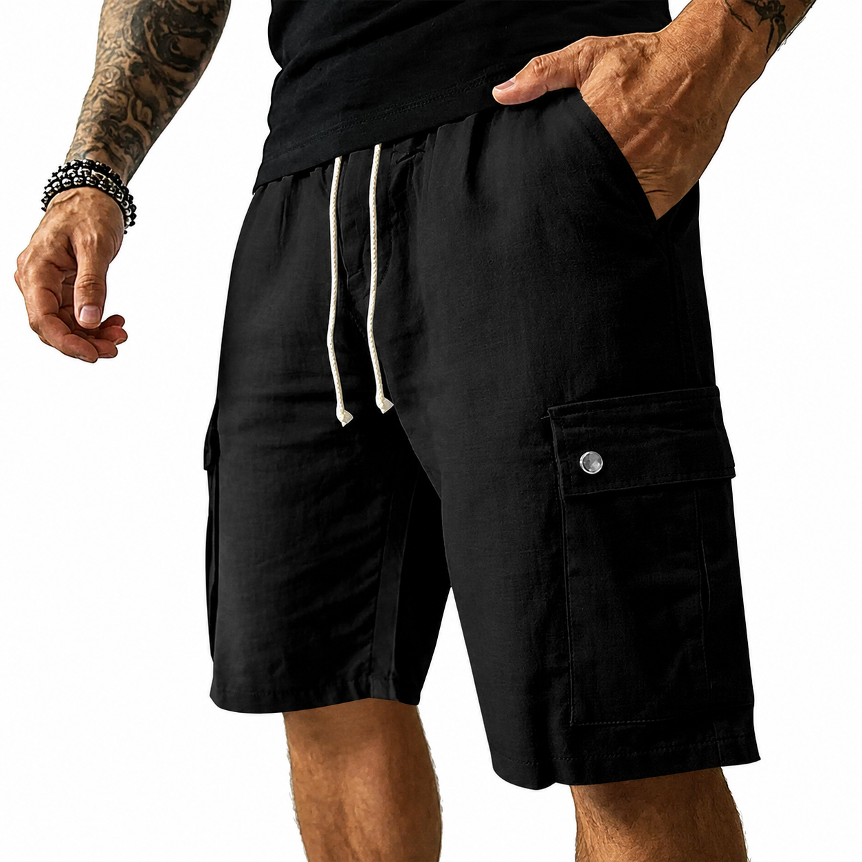 Hudson Bamboo Linen Cargo Shorts