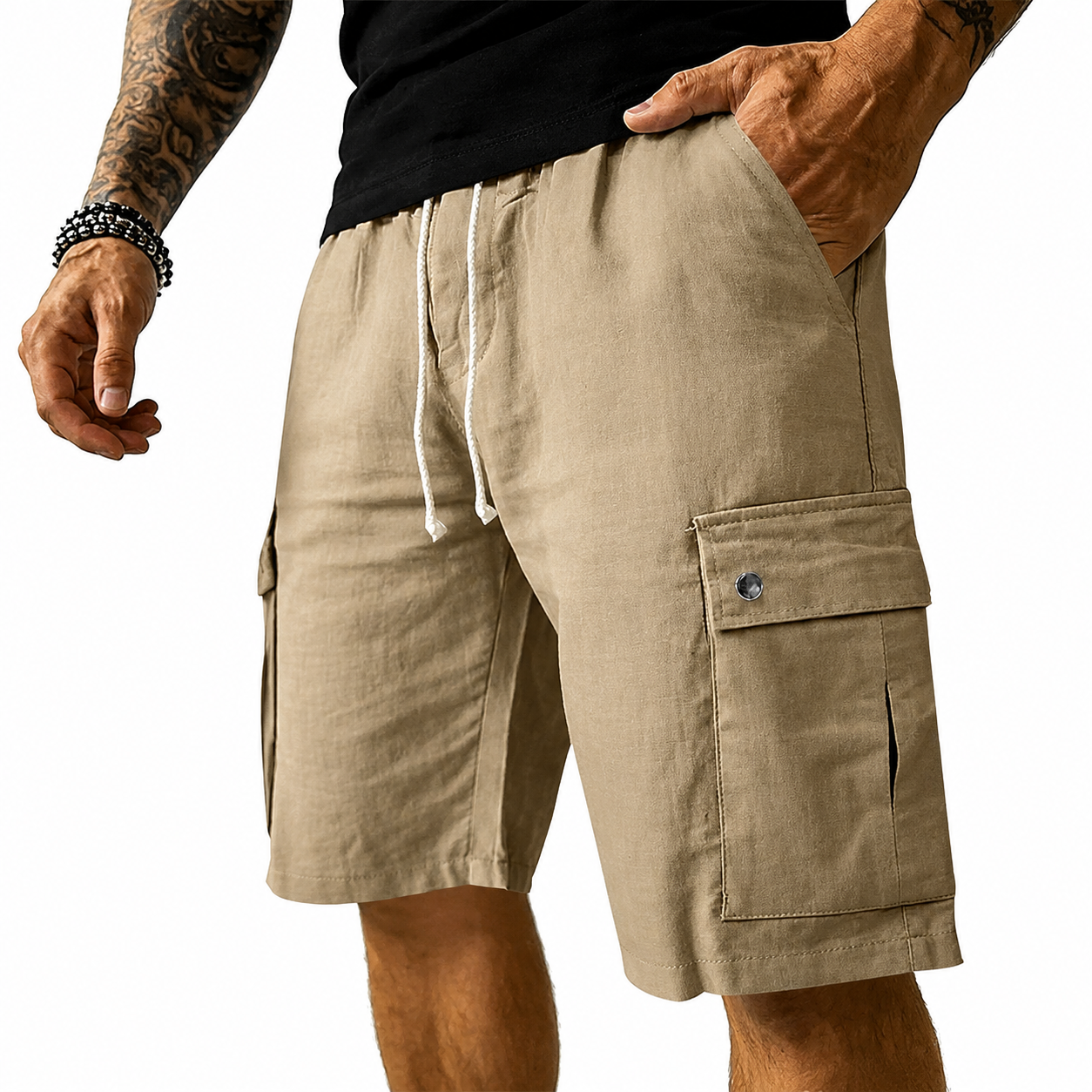 Hudson Bamboo Linen Cargo Shorts