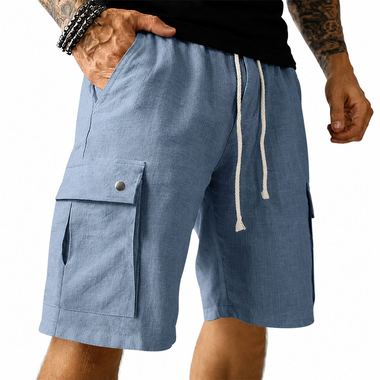 Hudson Bamboo Linen Cargo Shorts