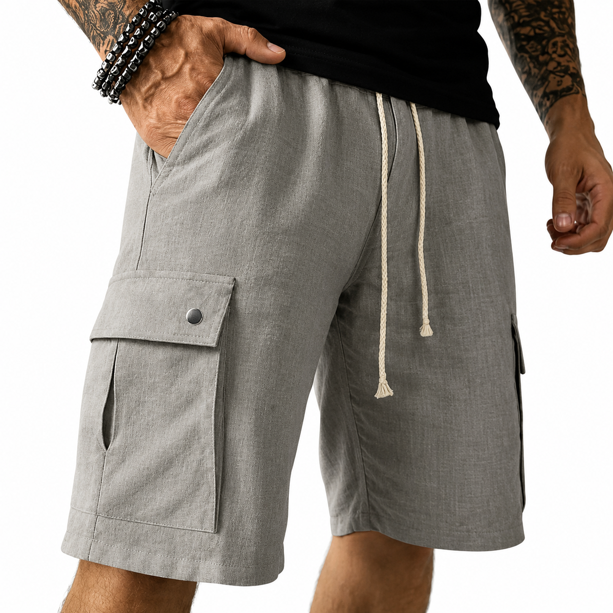 Hudson Bamboo Linen Cargo Shorts
