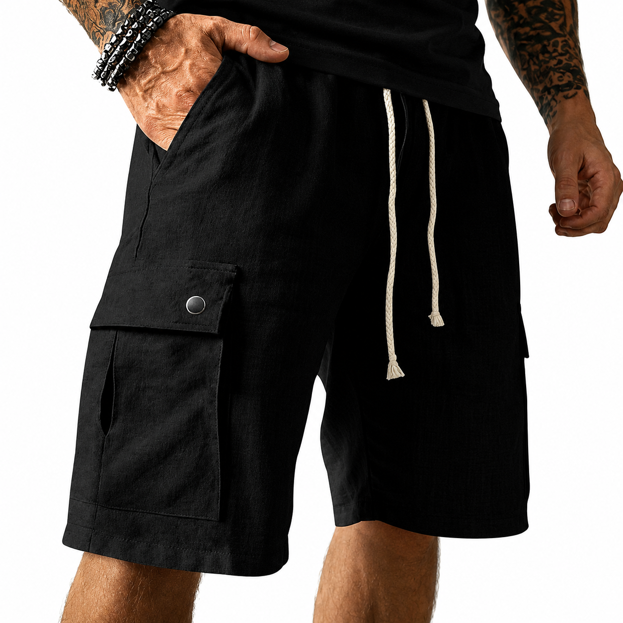 Hudson Bamboo Linen Cargo Shorts