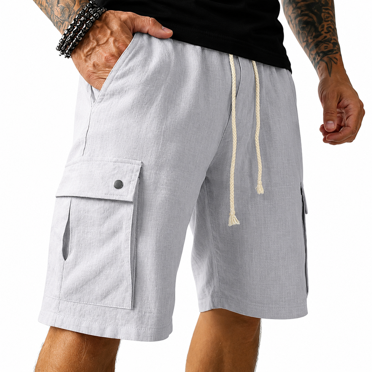 Hudson Bamboo Linen Cargo Shorts