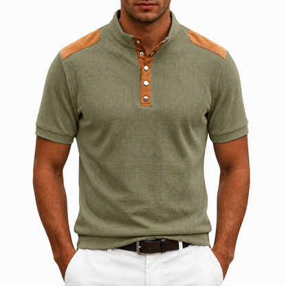 Hudson Textured Henley Polo