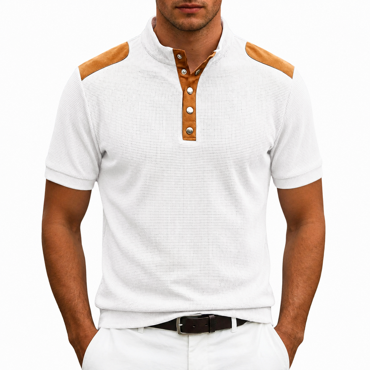 Hudson Textured Henley Polo