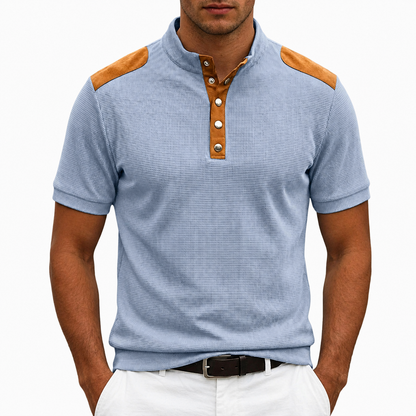 Hudson Textured Henley Polo