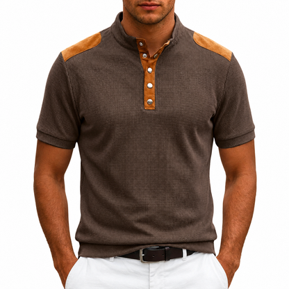 Hudson Textured Henley Polo