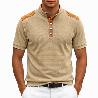 Hudson Textured Henley Polo