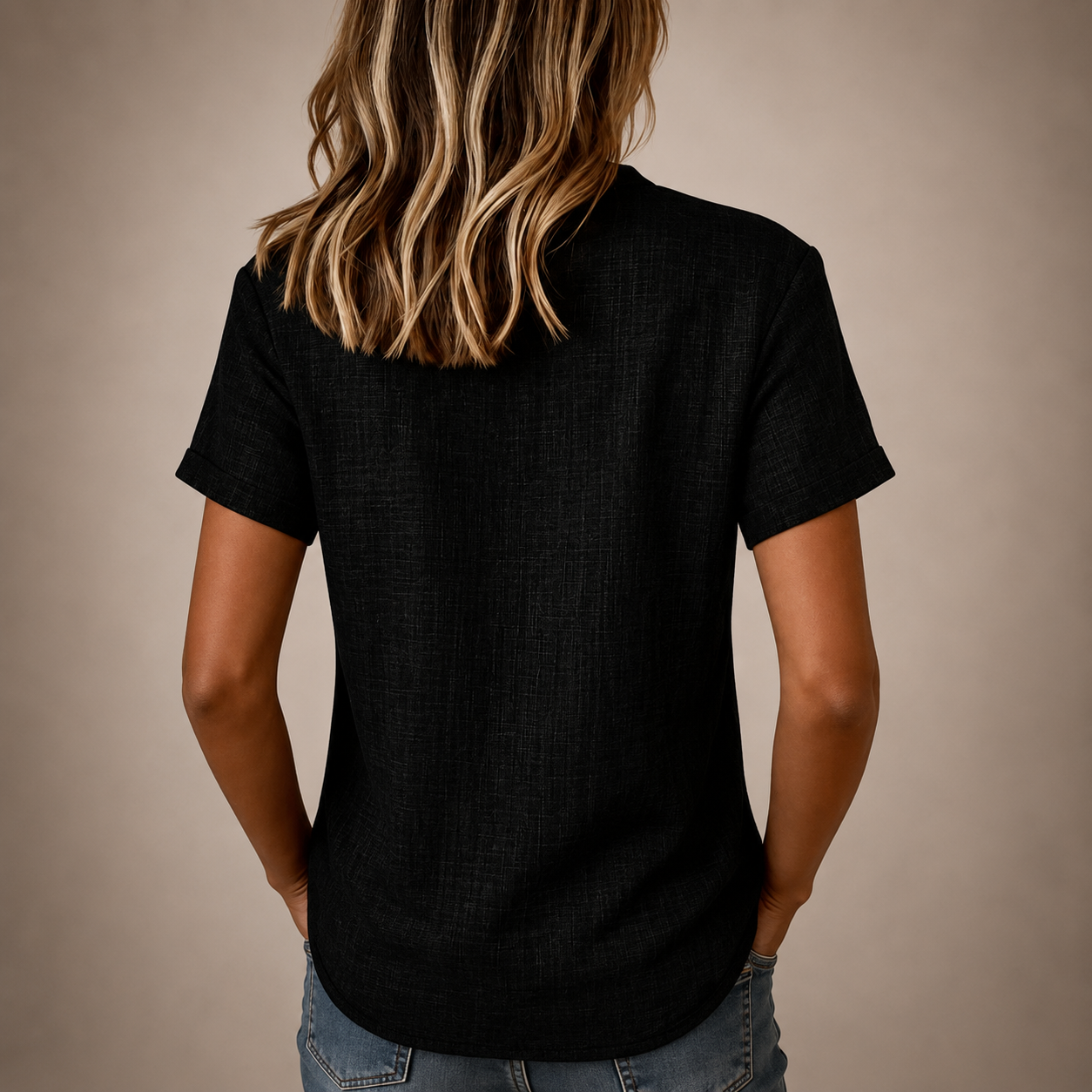 Sienna Button Henley Blouse