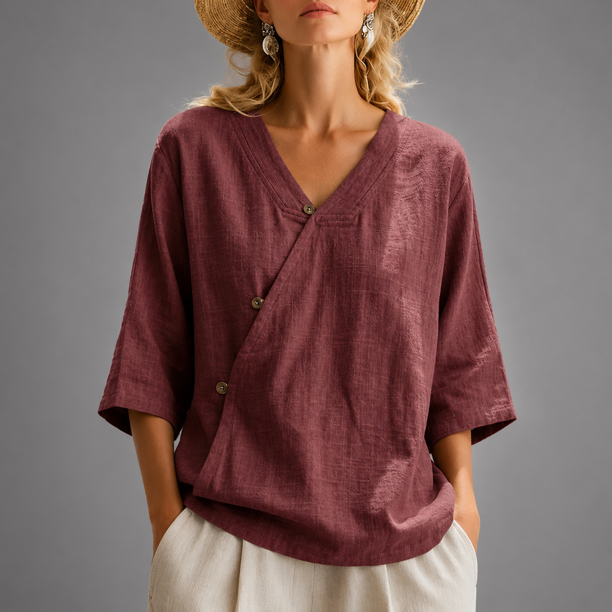 Marais Cotton Linen Top