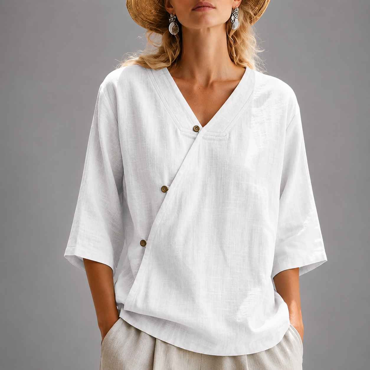 Marais Cotton Linen Top