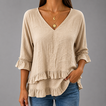 Daphine Cotton Linen Blouse