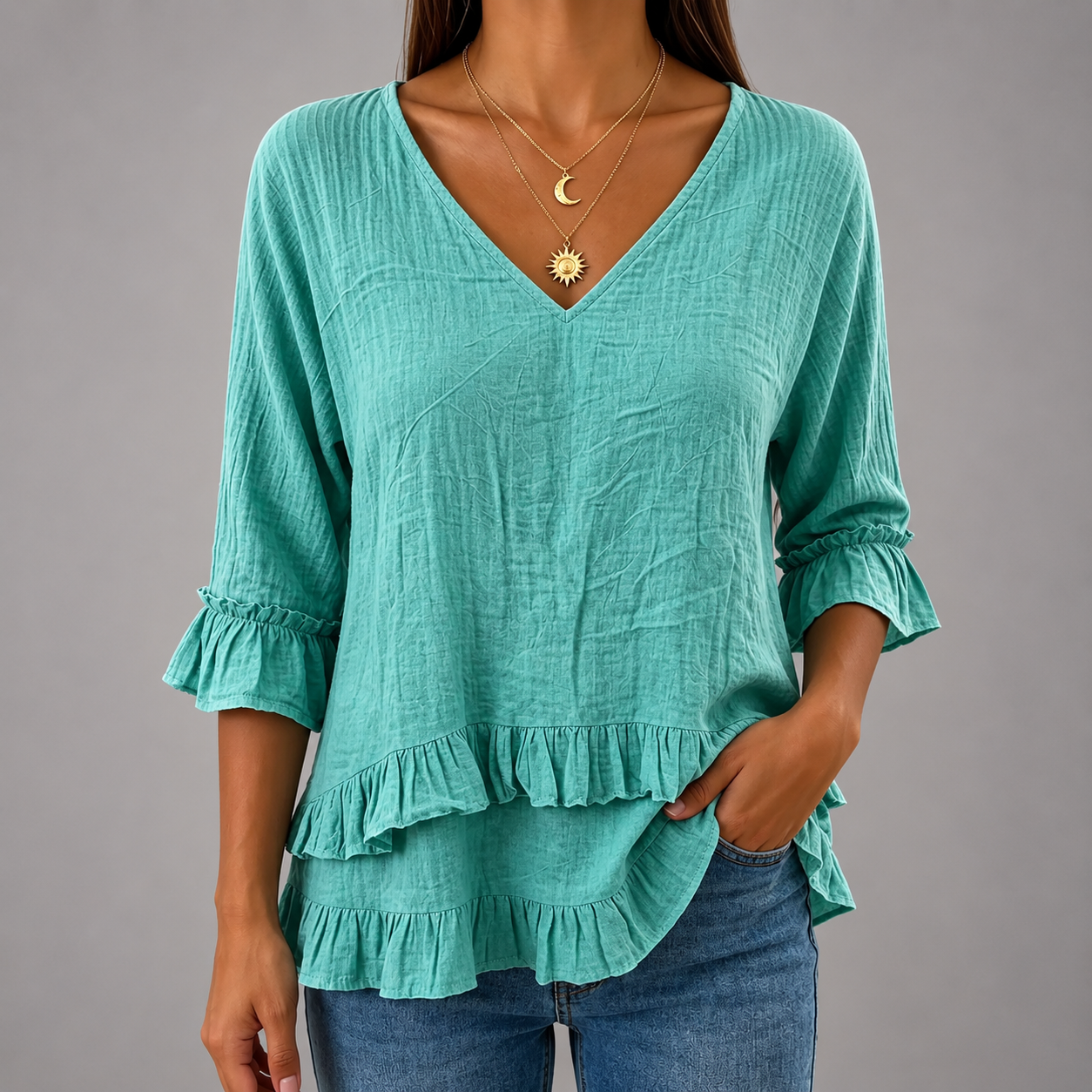 Daphine Cotton Linen Blouse