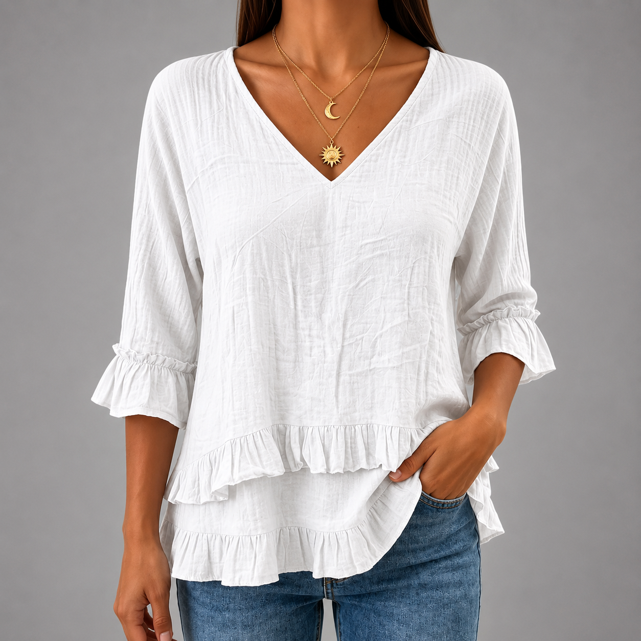 Daphine Cotton Linen Blouse