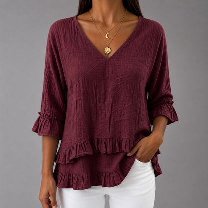 Daphine Cotton Linen Blouse