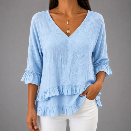 Daphine Cotton Linen Blouse
