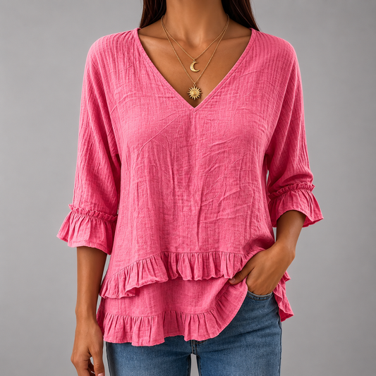 Daphine Cotton Linen Blouse