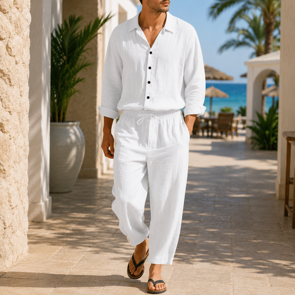 Amalfi Linen Two-Piece Set