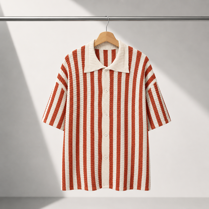 Vincenzo Stripe Knit Polo