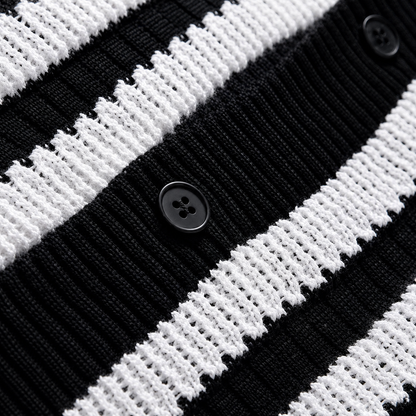 Vincenzo Stripe Knit Polo