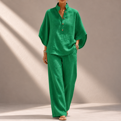 Aveline Relaxed Cotton Linen Set