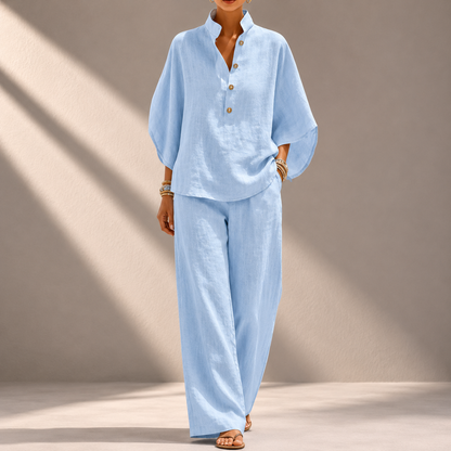 Aveline Relaxed Cotton Linen Set