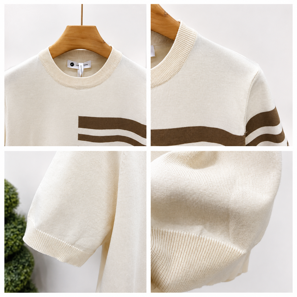 Matteo Striped Knit Tee