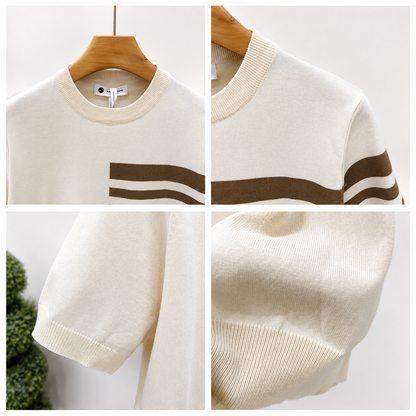 Matteo Striped Knit Tee