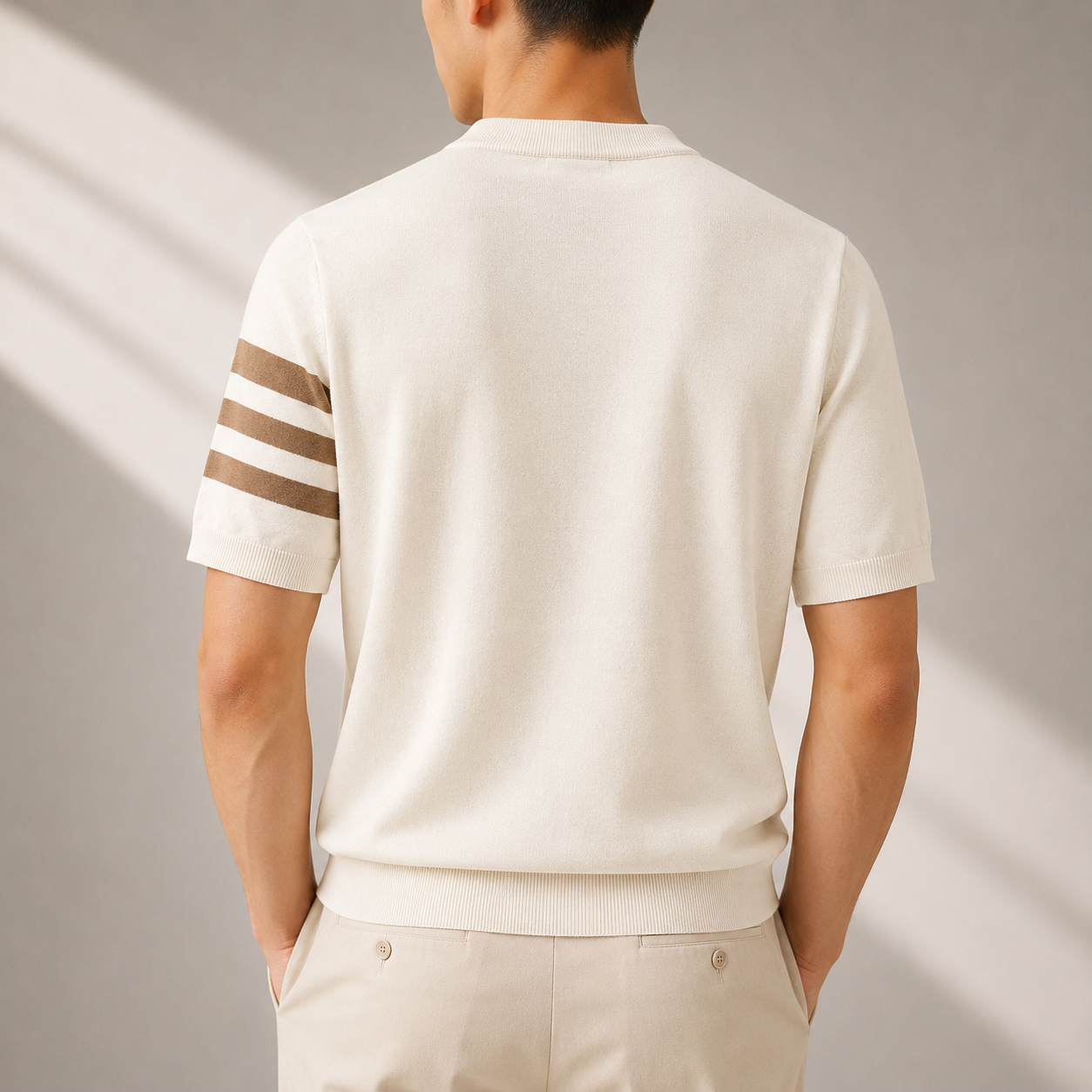 Matteo Striped Knit Tee