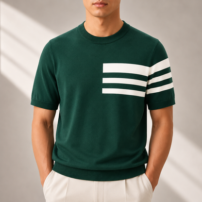Matteo Striped Knit Tee