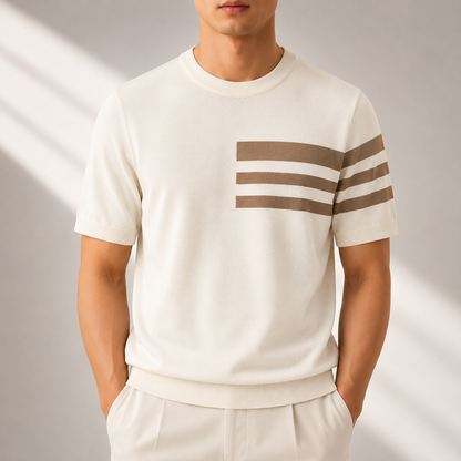 Matteo Striped Knit Tee