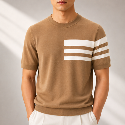 Matteo Striped Knit Tee