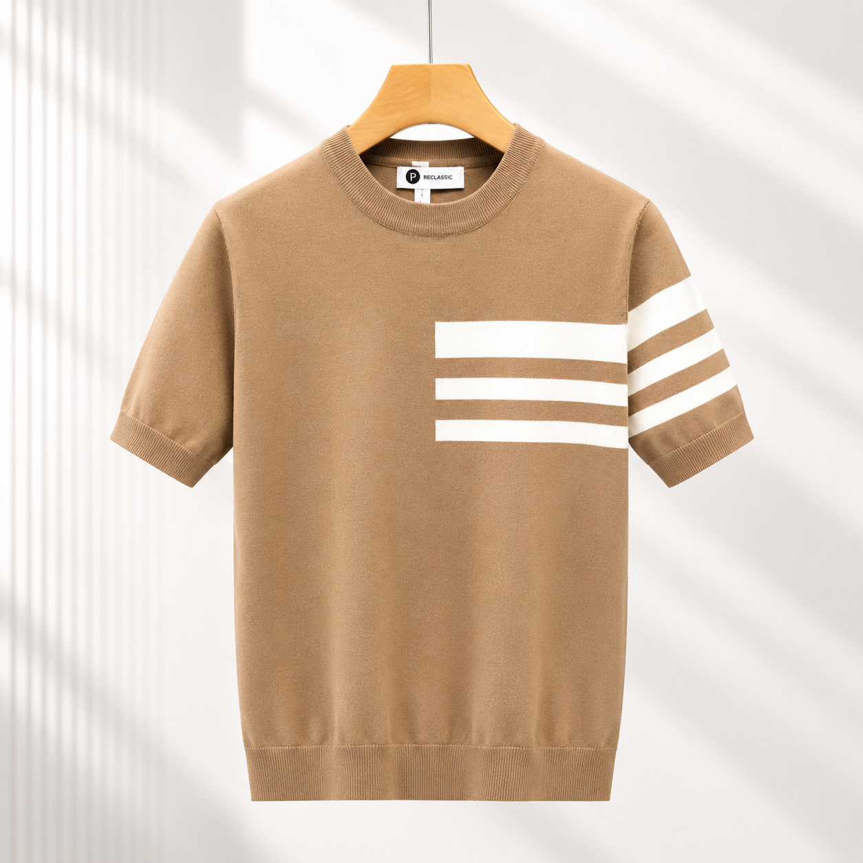 Matteo Striped Knit Tee