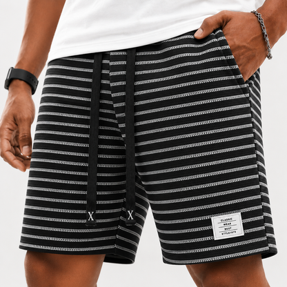 Luca Striped Waffle Knit Shorts