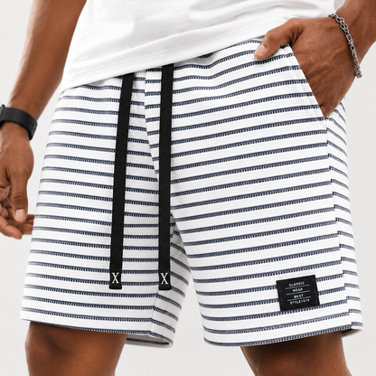 Luca Striped Waffle Knit Shorts