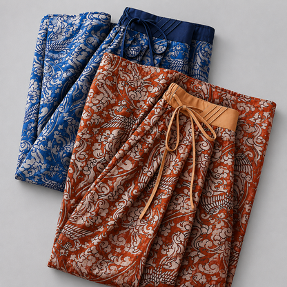 Adeline Floral Cotton Linen Midi Skirt