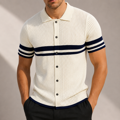 Lorenzo Striped Knit Polo