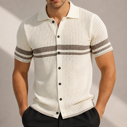 Lorenzo Striped Knit Polo