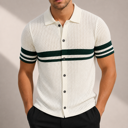Lorenzo Striped Knit Polo