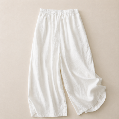 Elara Cotton Linen Palazzo Pants