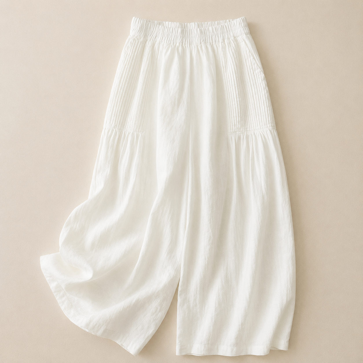 Elara Cotton Linen Palazzo Pants