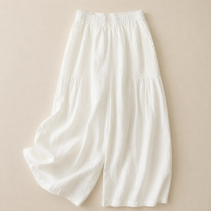 Elara Cotton Linen Palazzo Pants
