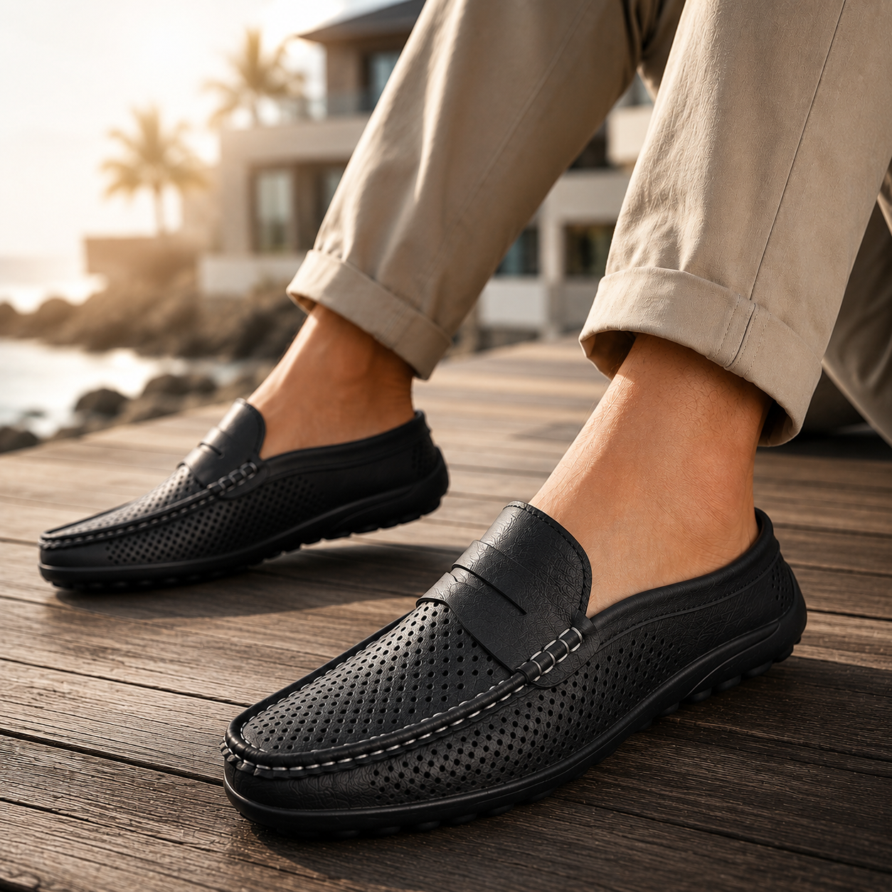 Montero Perforated Leather Loafers