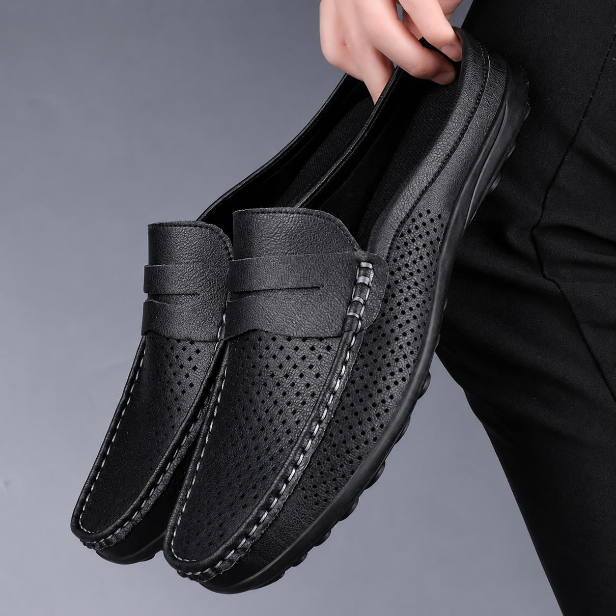 Montero Perforated Leather Loafers