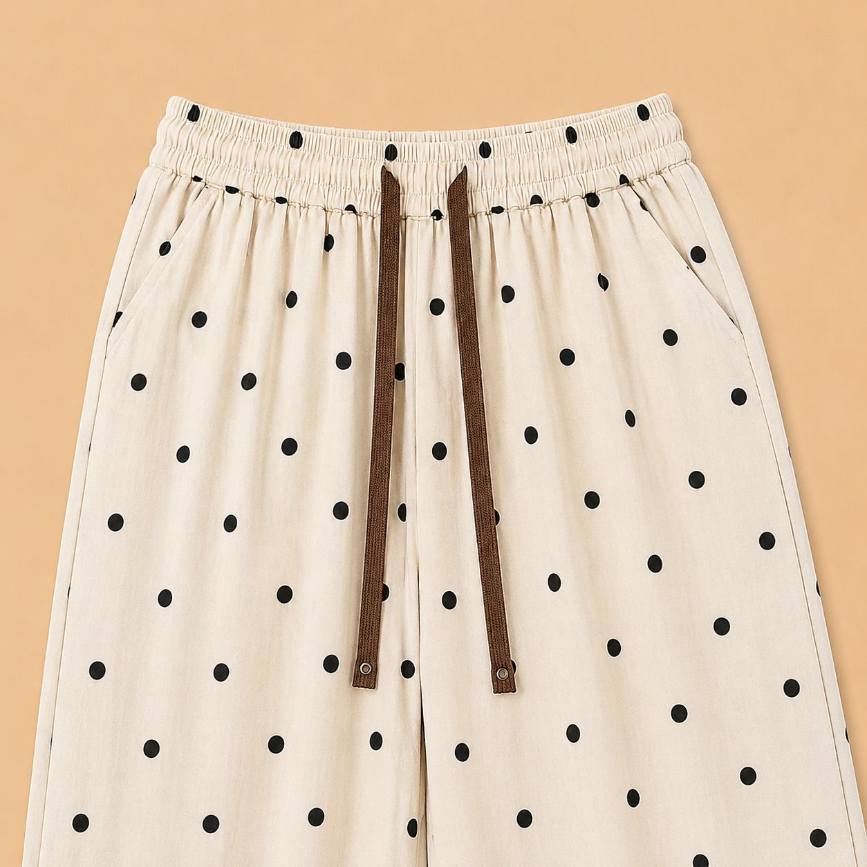 Elodie Cotton Linen Polka Pants