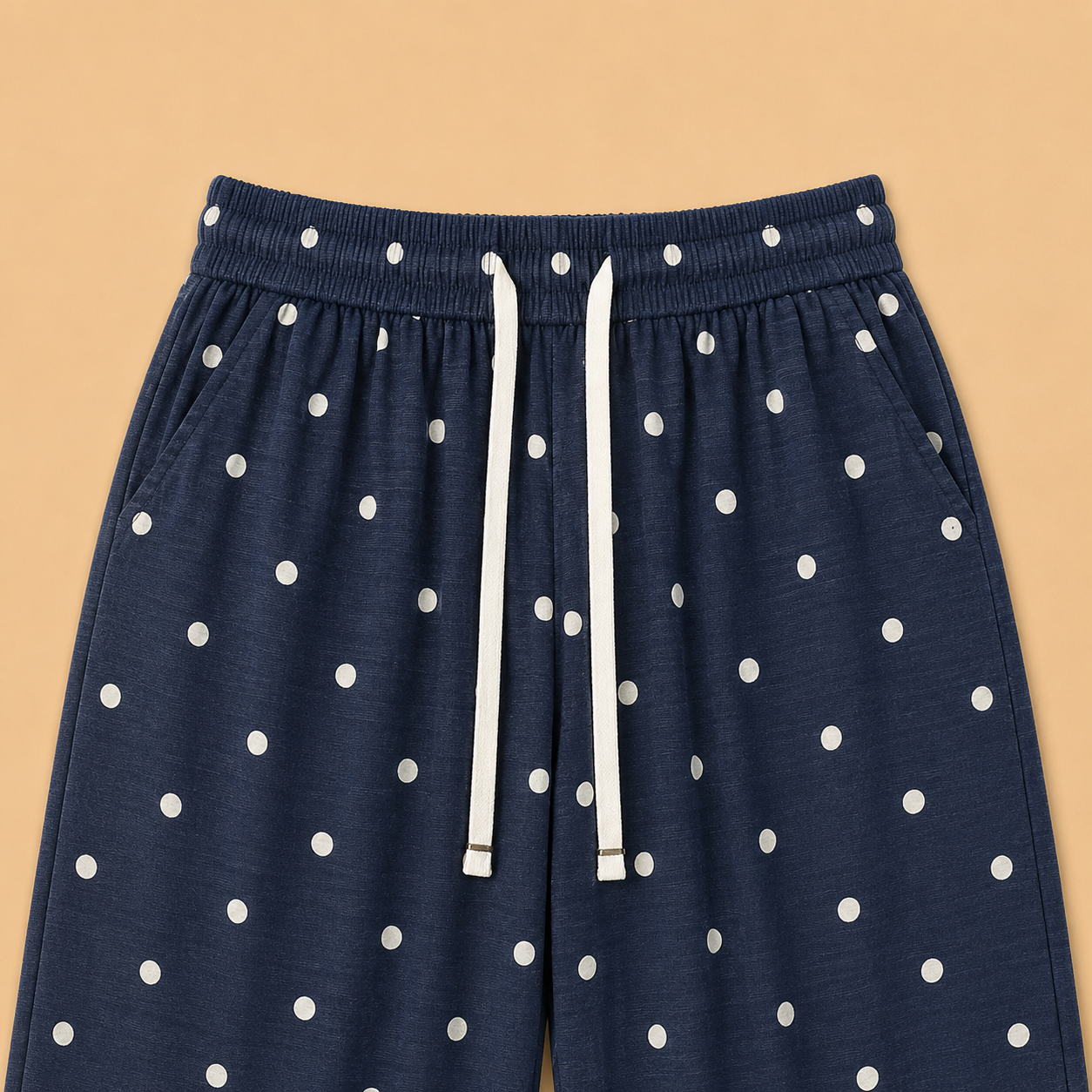 Elodie Cotton Linen Polka Pants