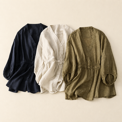 Aria Cotton Linen Blouse