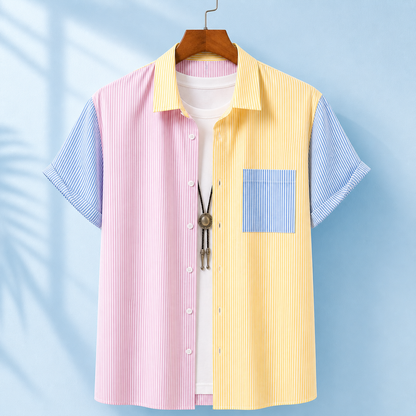 Carson Color Patchwork Shirt