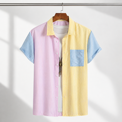 Carson Color Patchwork Shirt
