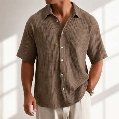 Weston Textured Button-Up