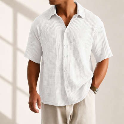 Weston Textured Button-Up